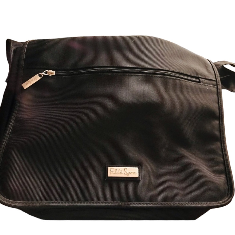 FALCHI SPORT black Microfiber UNISEX Commuter / computer Bag Lots of Pockets